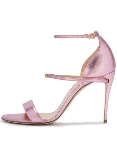 JENNIFER CHAMANDI Pink Rolando 105 Heeled Sandals - flipped