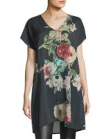 Johnny Was Cambria Floral-Print Blouse ~ long tops/blouses