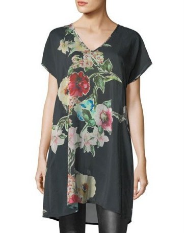 Johnny Was Cambria Floral-Print Blouse ~ long tops/blouses - flipped