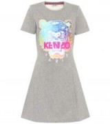 KENZO Appliquéd sweater dress / logo printed a-line dresses