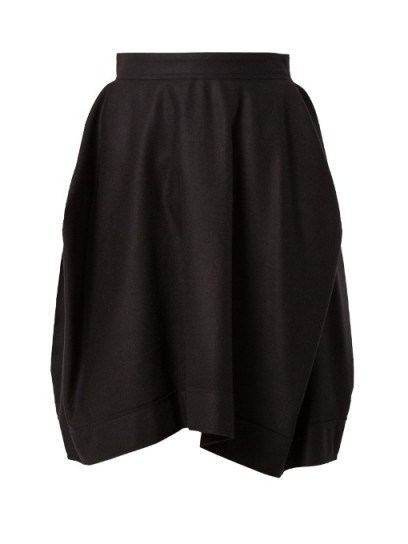 VIVIENNE WESTWOOD ANGLOMANIA Kite wool-blend skirt | black asymmetric skirts - flipped