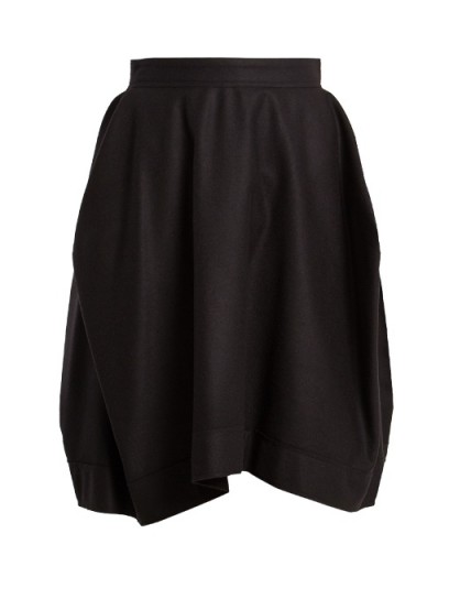 VIVIENNE WESTWOOD ANGLOMANIA Kite wool-blend skirt | black asymmetric skirts