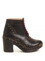 BURBERRY Lace-up studded leather ankle boots | chunky winter boots