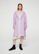 Mango Lapels wool coat GALLEGO lilac