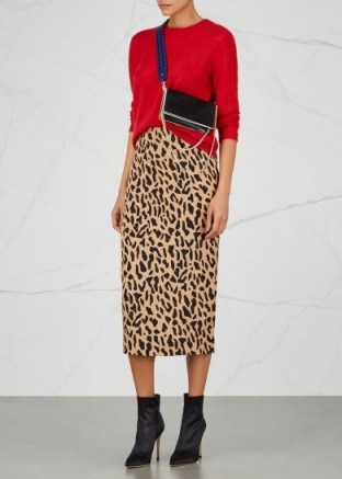 DIANE VON FURSTENBERG Leopard-print pencil skirt ~ chic animal print skirts - flipped