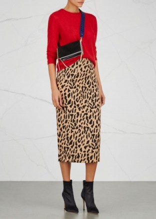 DIANE VON FURSTENBERG Leopard-print pencil skirt ~ chic animal print skirts