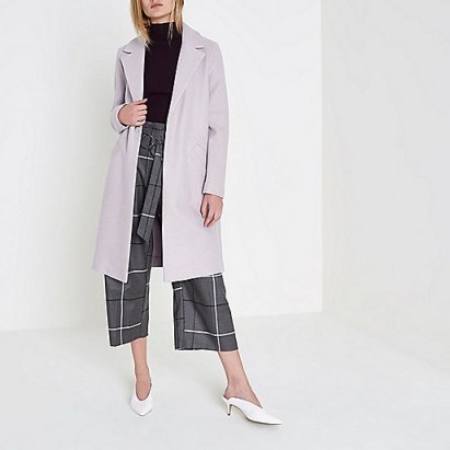 River Island Lilac tailored coat - flipped