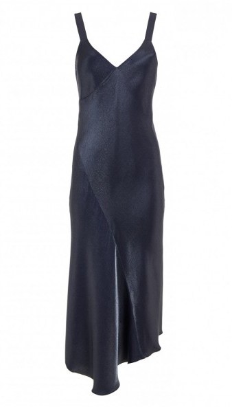 TIBI LIQUID VISCOSE BIAS DRESS ~ luxe asymmetric slip dresses - flipped