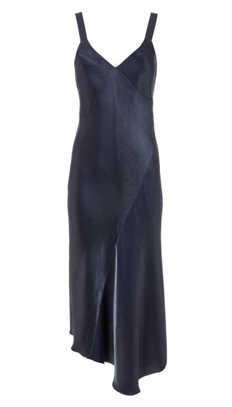 TIBI LIQUID VISCOSE BIAS DRESS ~ luxe asymmetric slip dresses
