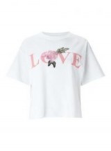 Miss Selfridge Love Applique T-Shirt / white slogan t-shirts