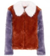 LPA Faux-fur jacket / fluffy colour-block jackets