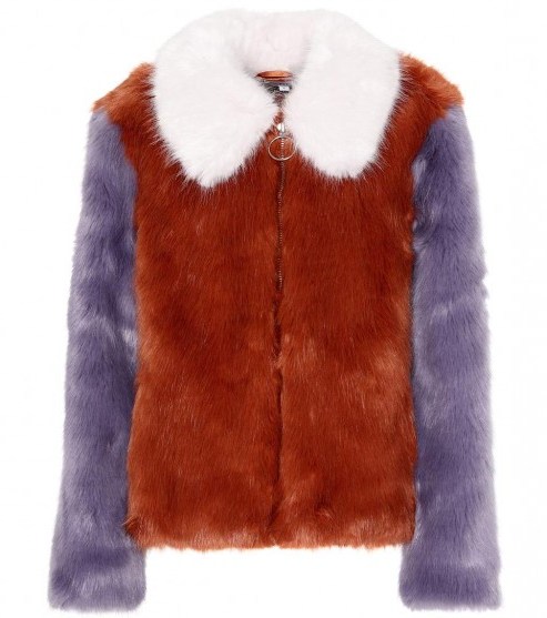 LPA Faux-fur jacket / fluffy colour-block jackets - flipped
