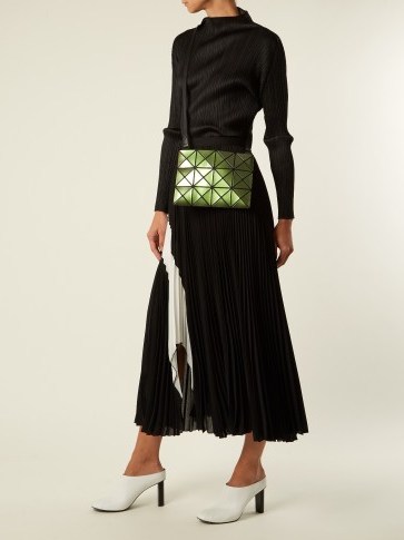 BAO BAO ISSEY MIYAKE Lucent Gloss cross-body bag / green shiny bags - flipped