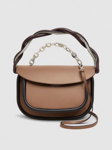 MARNI‎ Colour-Block Leather Shoulder Bag ~ luxe handbags - flipped