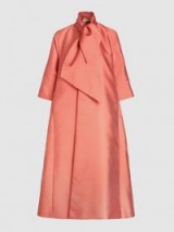 MERCHANT ARCHIVE‎ Neck Tie Silk-Blend Coat ~ pink statement coats