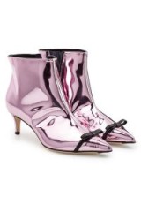 MARCO DE VINCENZO Metallic Pink Ankle Boots