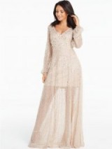 Michelle Keegan Hand Embellished Maxi Dress – long semi sheer party dresses