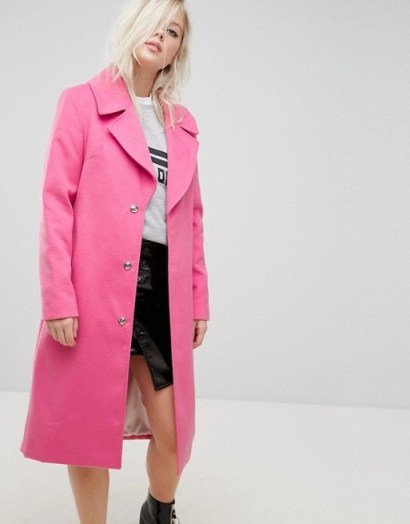 Miss Selfridge Tailored Jacket – bubblegum-pink coats - flipped