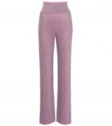 MISSONI High-waisted metallic trousers / shimmering pink pants