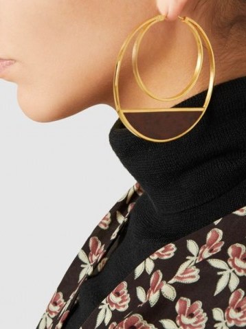 MONICA SORDO‎ Callao Earrings | large gold hoops - flipped