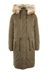 Topshop Monty Parka | fur hood parkas | khaki winter coats