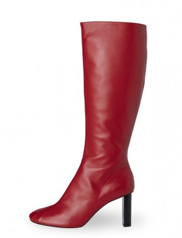 JOSEPH Nappa Leather Moulin Boot ~ red knee high boots - flipped