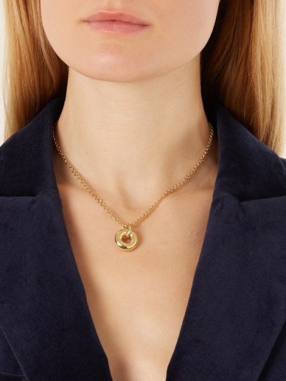 SPINELLI KILCOLLIN Nebula yellow-gold necklace ~ small round pendants ~ stylish jewellery - flipped