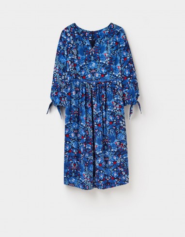 JOULES OPHELIA EMPIRE LINE DRESS / blue pheasant print dresses