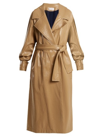 WANDA NYLON Oversized coated trench coat / high shine coats