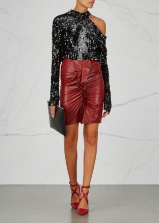 MAGDA BUTRYM Oxford open-shoulder sequinned top / shimmering shiny evening tops - flipped