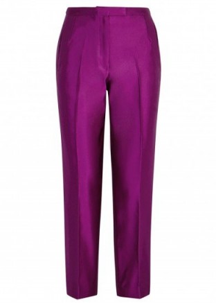 DRIES VAN NOTEN Pama purple silk satin trousers ~ purple pants