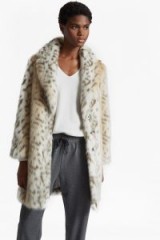 French Connection PAULETTE FAUX FUR LEOPARD COAT | luxe style winter coats