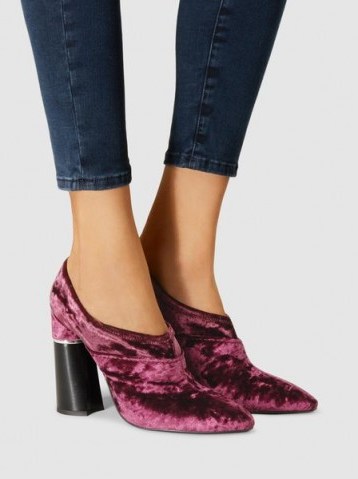 ‎3.1 PHILLIP LIM‎ Kyoto Stretch Crushed Velvet High Heel Bootie | luxe booties | chunky heels - flipped