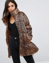 PrettyLittleThing Leopard Print Padded Jacket – pretty little thing animal print coats