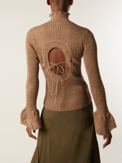 ACNE STUDIOS Raine cut-out ribbed-knit alpaca-blend sweater - flipped