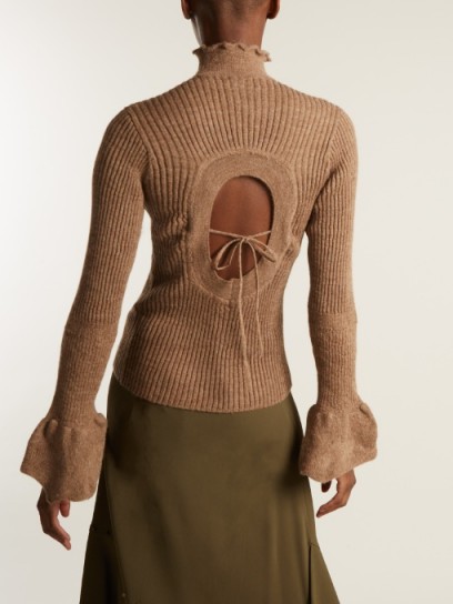 ACNE STUDIOS Raine cut-out ribbed-knit alpaca-blend sweater