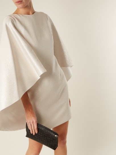 OSMAN Rebecca cape-sleeved dress ~ chic evening dresses - flipped
