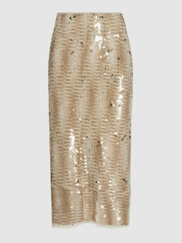 REJINA PYO‎ Sasha Sequinned Midi Skirt ~ metallic pencil skirts