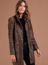 BAUKJEN REMI LEOPARD COAT / leather animal print coats / style statement outerwear