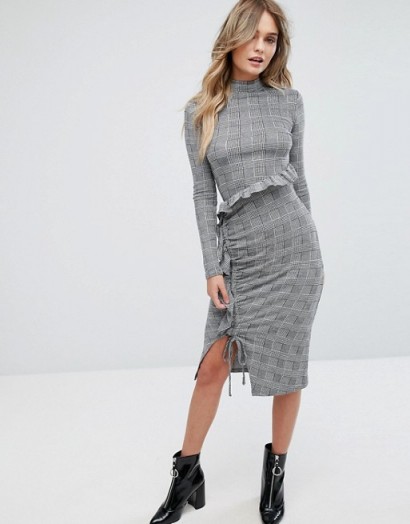 River Island Tailored Check Dress / grey checked dresses