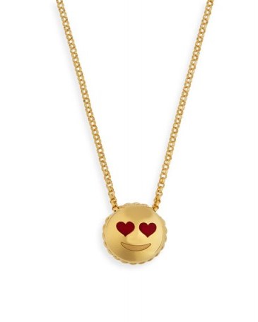 Roberto Coin Tiny Treasures Love Emoji Pendant Necklace |18-karat yellow gold necklaces | small pendants - flipped