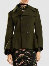 ROKH‎ Cutout Wool Pea Coat ~ chic structured coats
