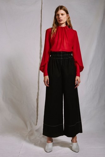 Topshop Ruched Waist Jeans by Boutique | wide leg - flipped