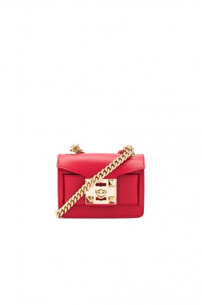 SALAR GAIA BAG | red leather flap bags | chain strap handbags