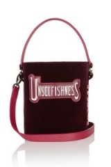 Meli Melo santina mini bucket bag bordeaux unselfishness / slogan handbags / dark red cylindrical/round crossbody bags
