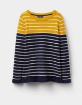 JOULES SEAHAM CHENILLE JUMPER / soft yellow and navy stripe Breton knit jumpers