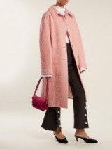 MARNI Single-breasted alpaca and silk-blend coat | pink winter coats