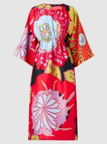 SOFIE D’HOORE‎ Dash Printed Silk-Habotai Dress | kimono sleeve dresses | colourful bold prints - flipped