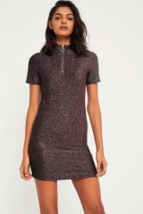 Sparkle & Fade Metallic Lurex Half-Zip Dress – weekend dressing