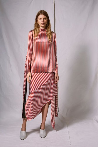 Topshop ~ Striped Knot Skirt by Boutique | asymmetric candy stripe skirts
